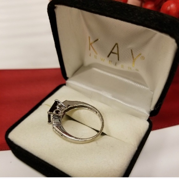 Kay Jewelers Jewelry - Kay 14k Wht Gold Diamond & Brazilian Garnet Ring